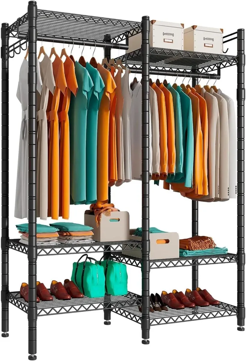 Heavy Duty Clothes Rail with Adjustable Shelves - Image 1
