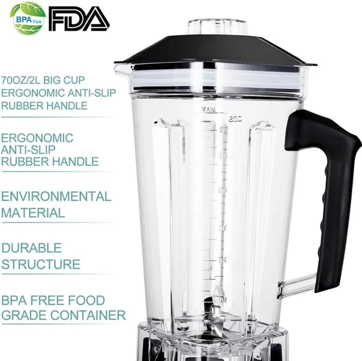 Professional Countertop Blender 2200W High Power - Image 2