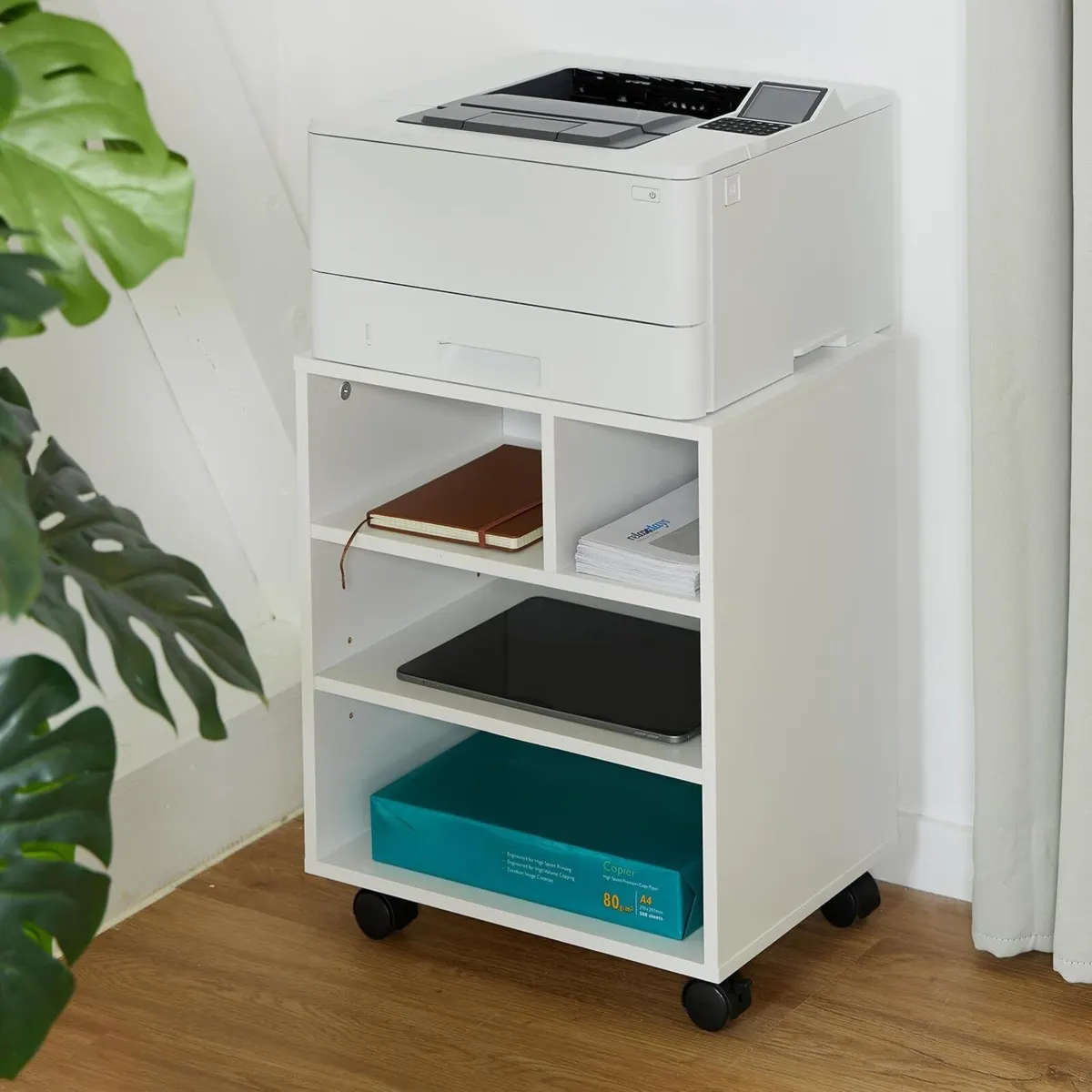 Mobile Filing Cabinet 4 Compartments Office - Image 2