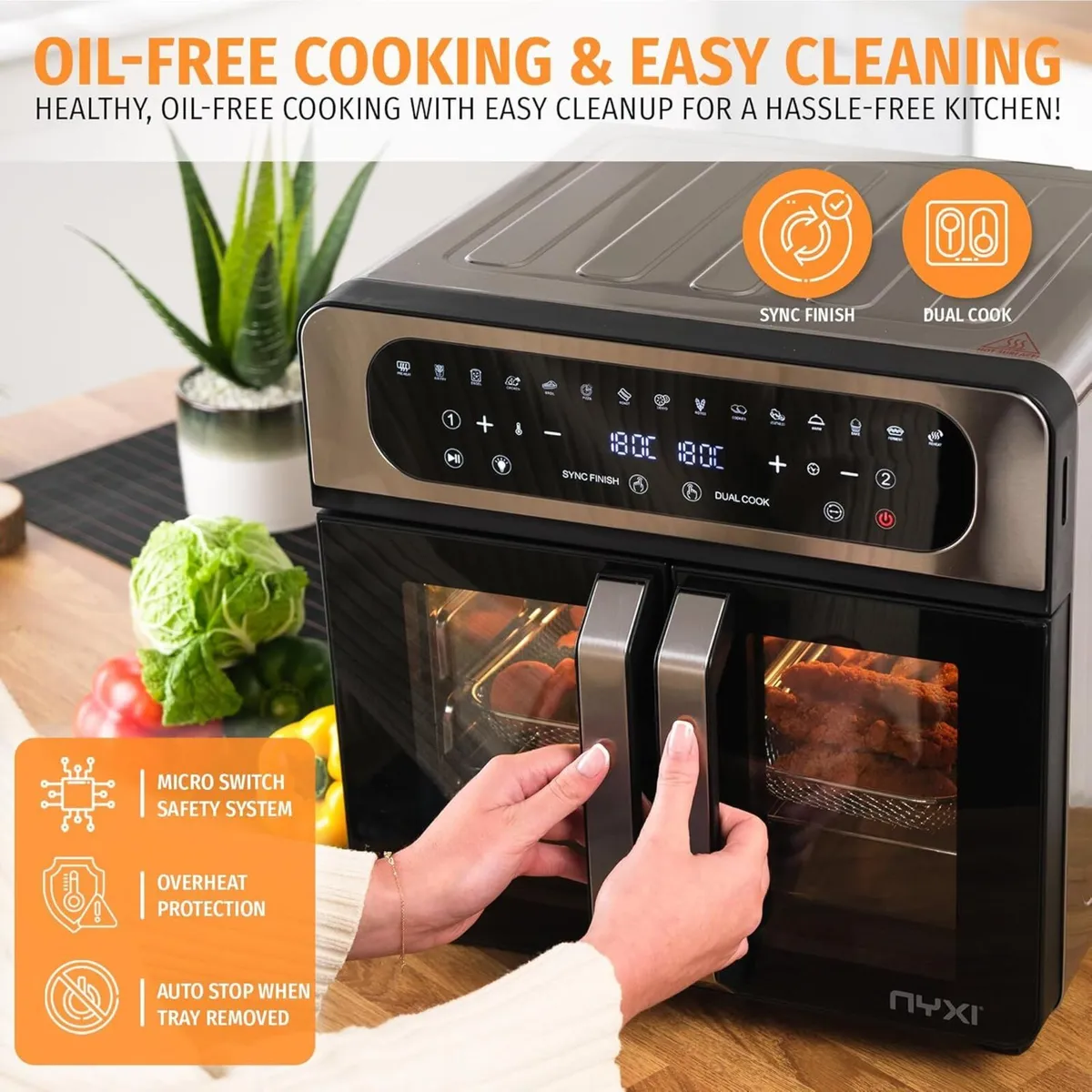 20L Air Fryer Oven with Dual French Glass - Image 3