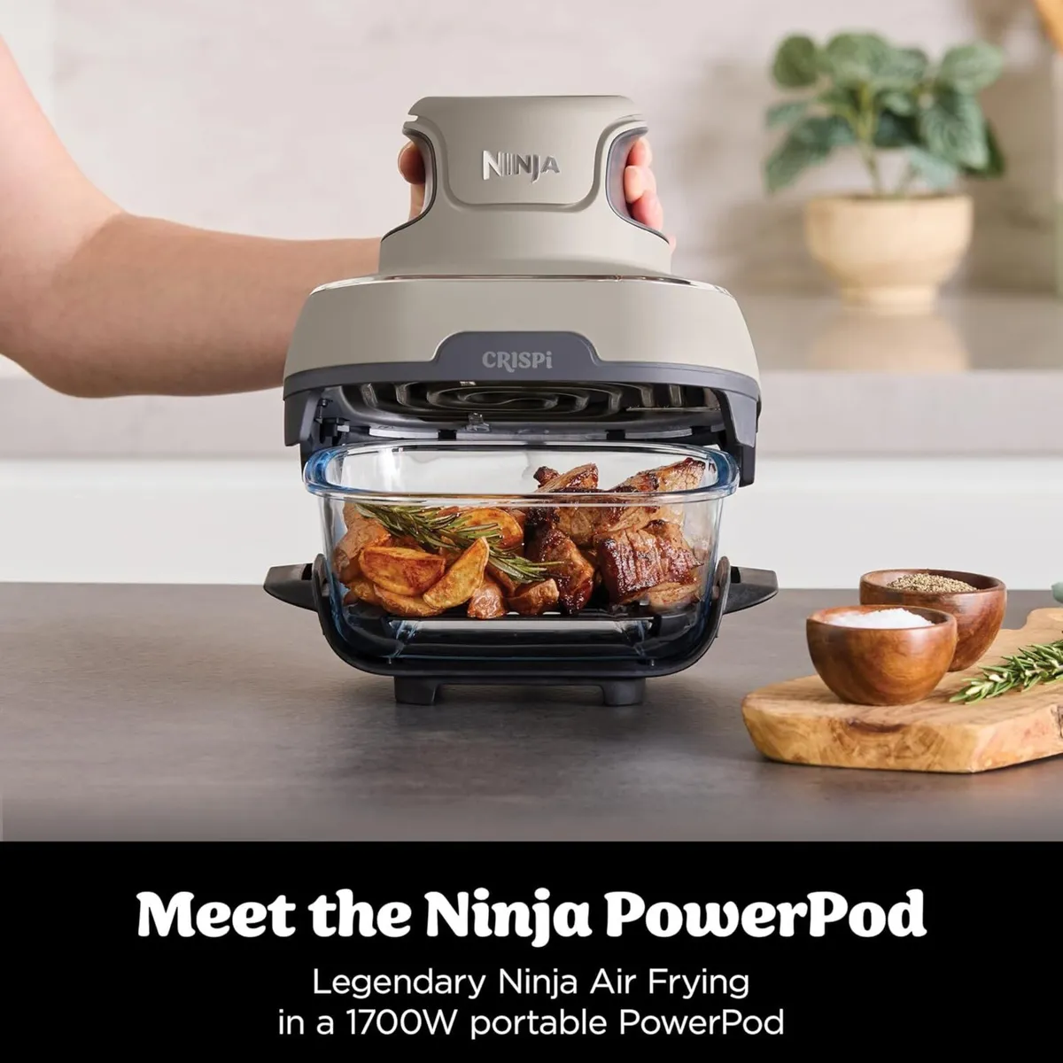 Crispi Portable Air Fryer 3.8L 4-In-1 Stone - Image 3