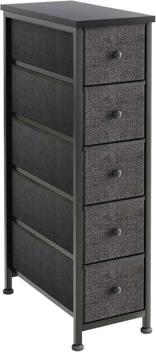 Narrow Chest of Drawers 24CM Wide 5 Drawer - Image 1