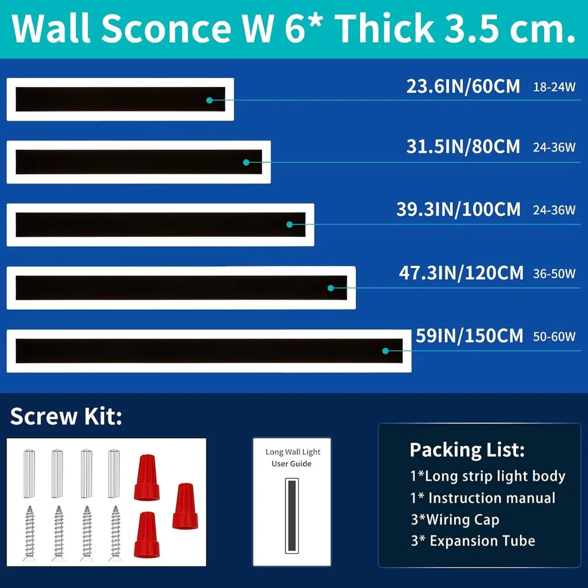 6500K Cool Outdoor Wall Light Modern Porch - Image 2