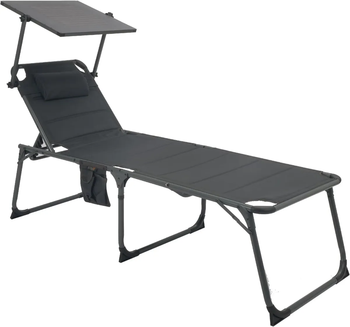 Foldable Sun Bed with 20W Solar Sunshield - Image 1