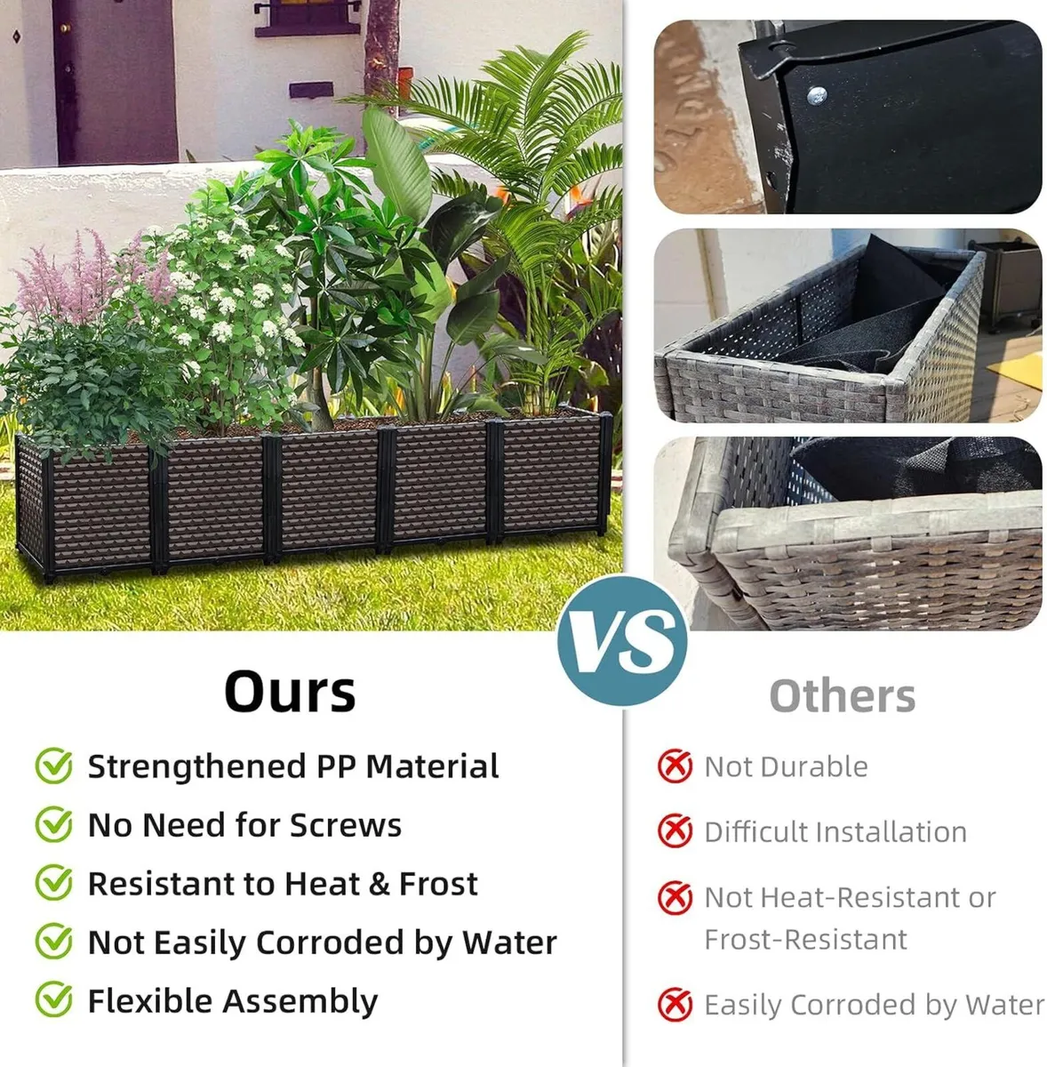 Garden Bed Self Watering Deepened 338L Large - Image 3