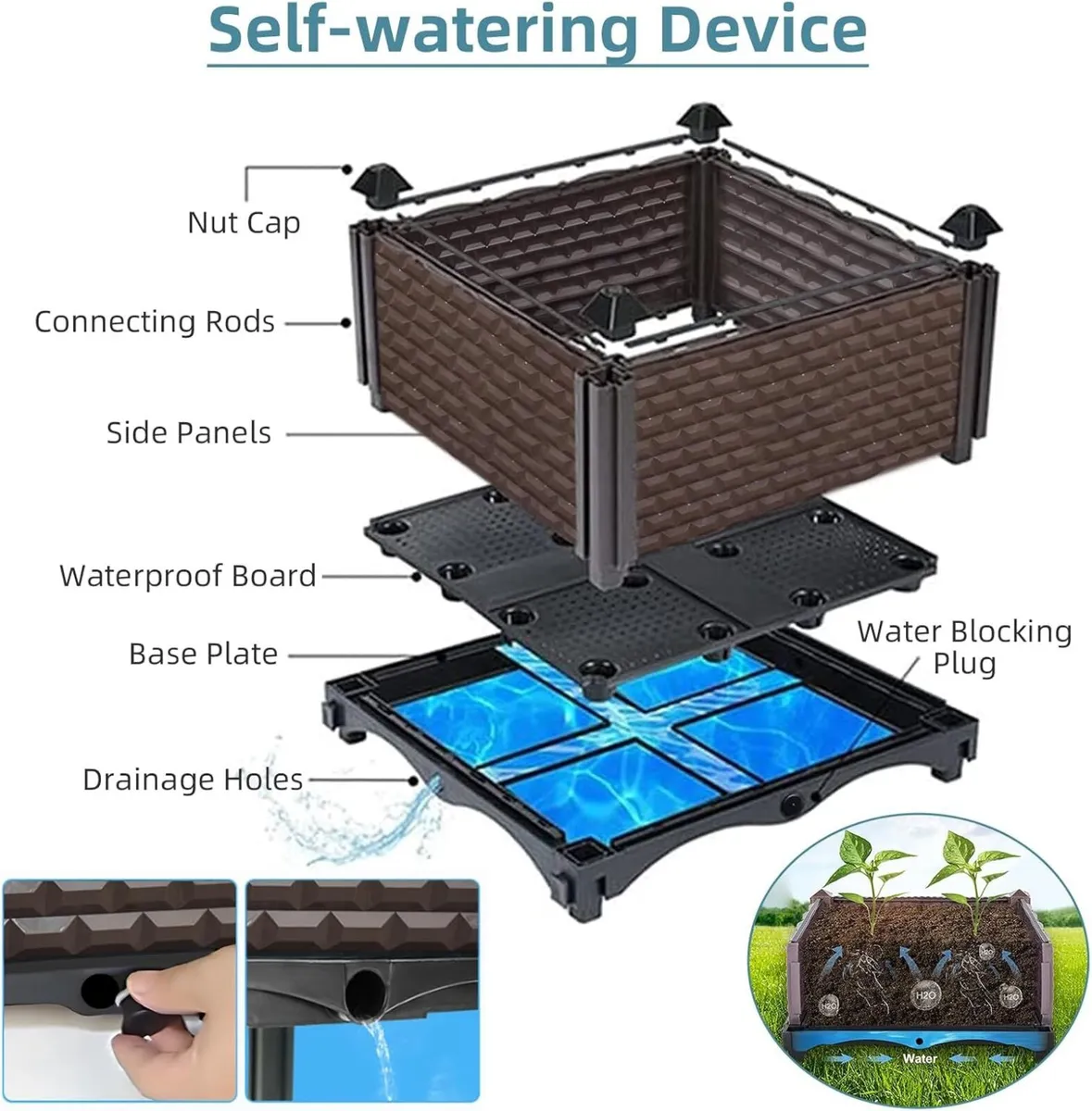 Garden Bed Self Watering Deepened 338L Large - Image 4
