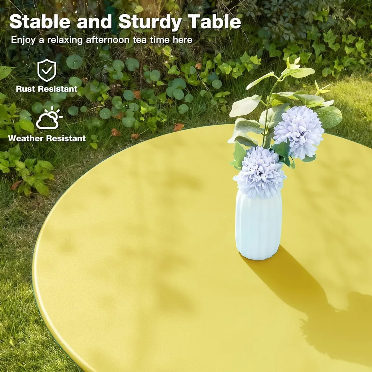 Folding Bistro Table and Chairs for Garden - Image 4