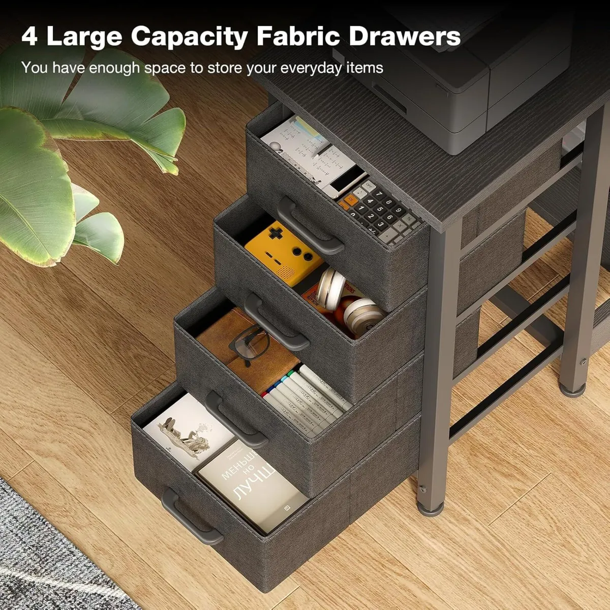 Small Corner Desk with Drawers for Home Office - Image 4