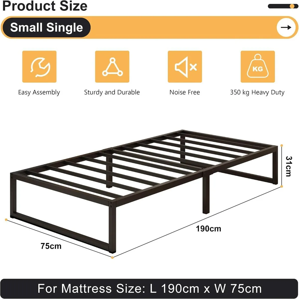 Bed Frame Easy Assembly Noise Free - Image 2