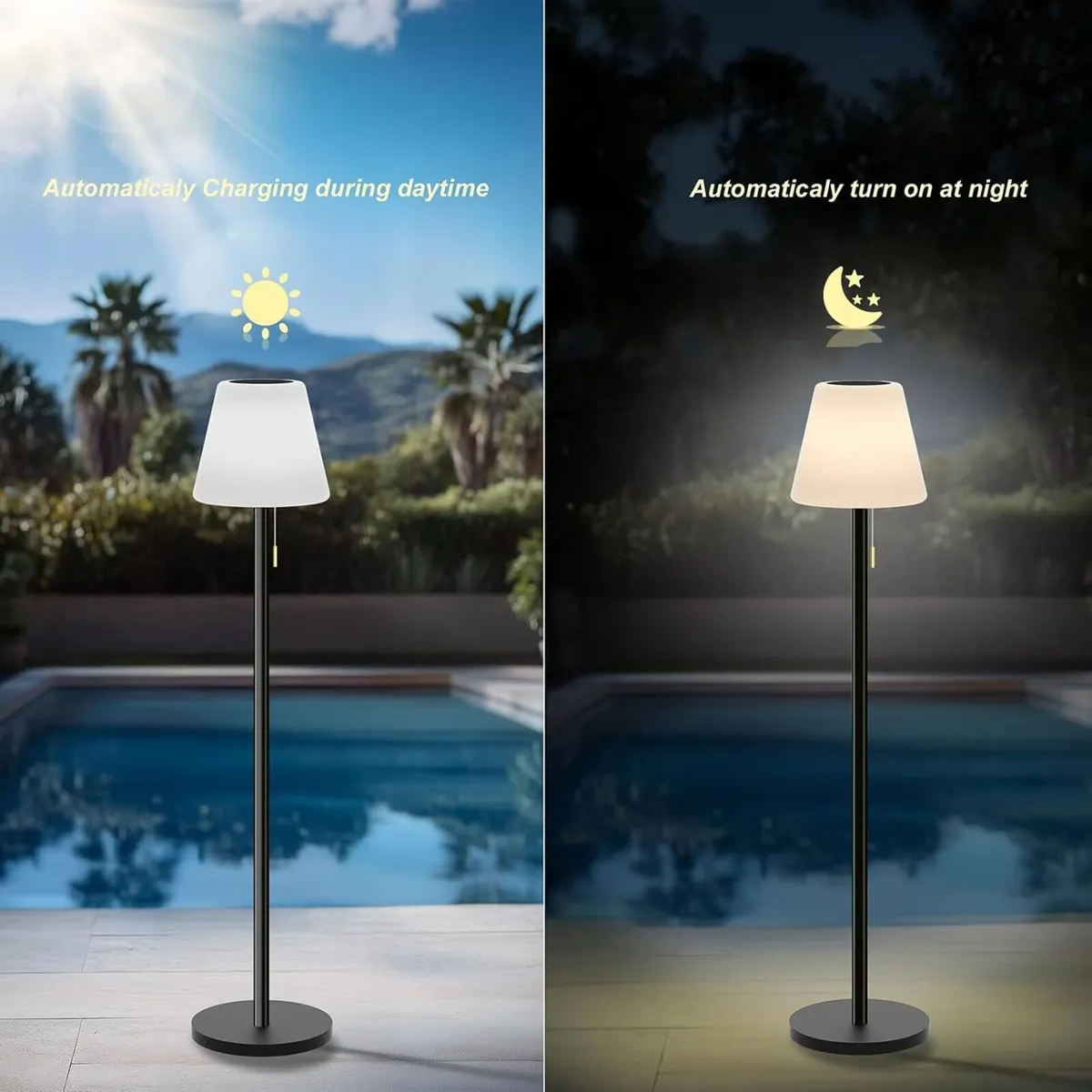 Outdoor Floor Lamp Solar Lamps for Patio - Image 2
