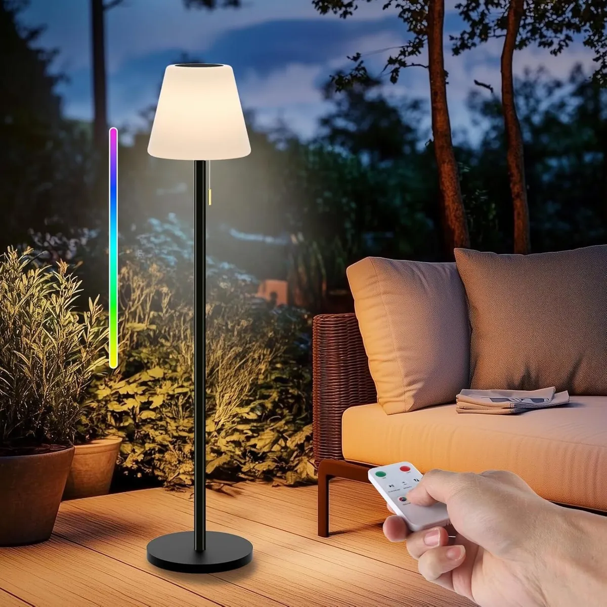 Outdoor Floor Lamp Solar Lamps for Patio - Image 1