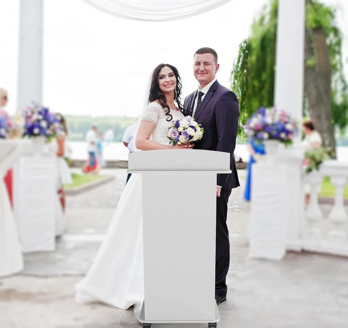 Lecterns Podiums Portable Mobile Wood Lectern - Image 2