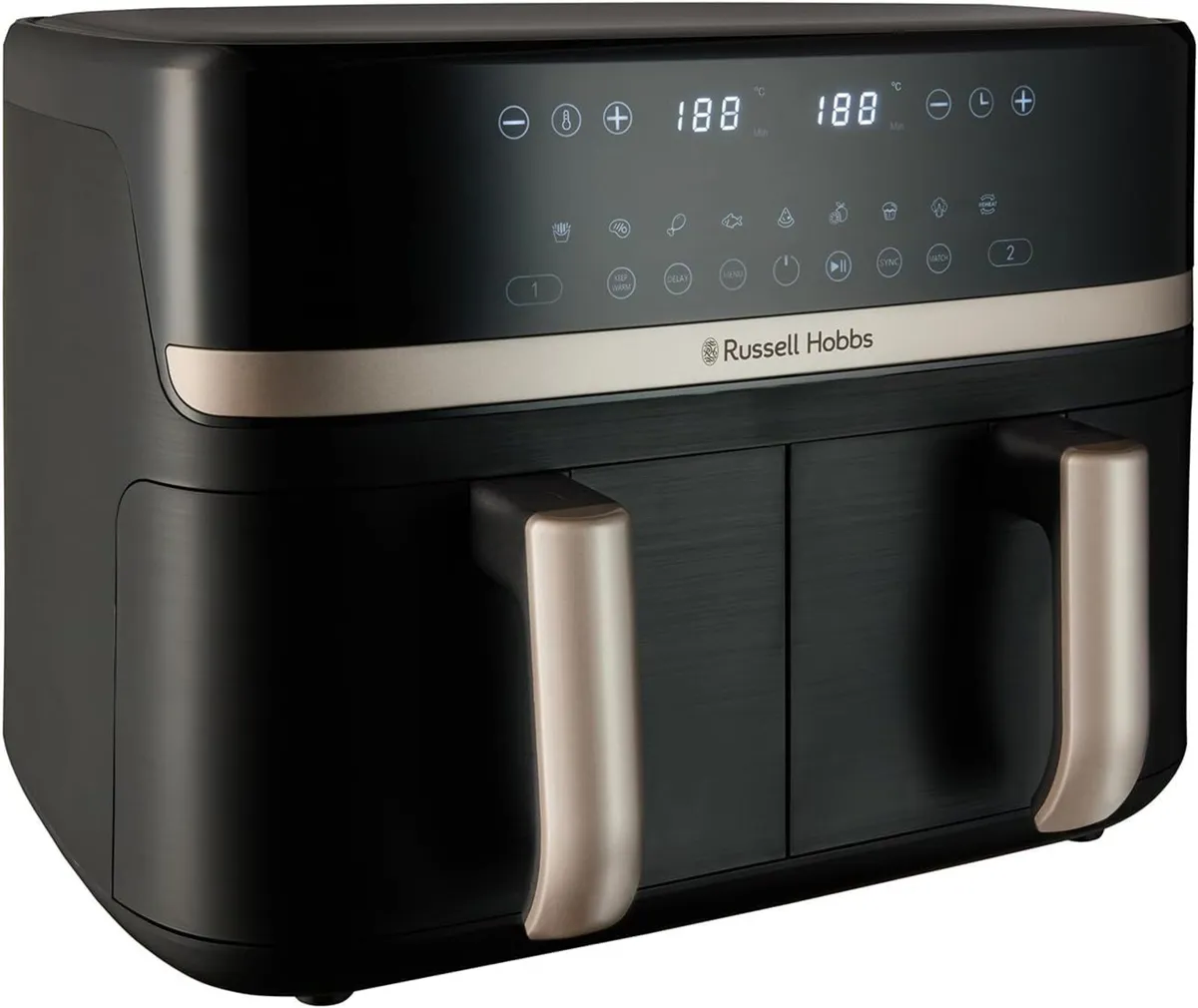 Dual Air Fryer 9L Rapid Airfryer Xxl Basket - Image 1
