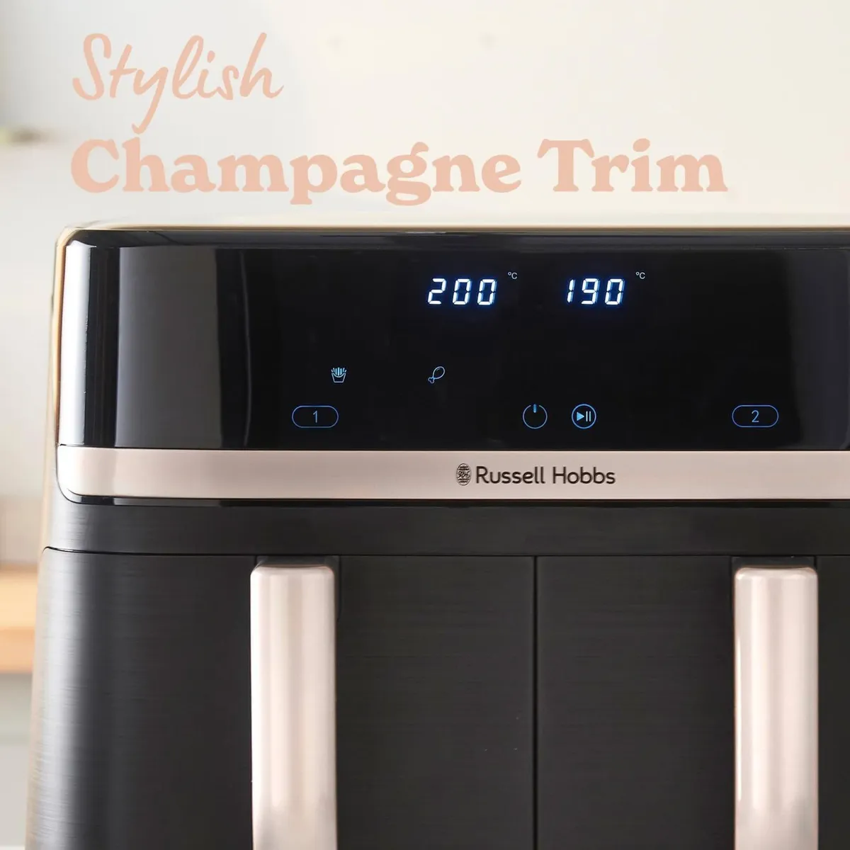 Dual Air Fryer 9L Rapid Airfryer Xxl Basket - Image 4