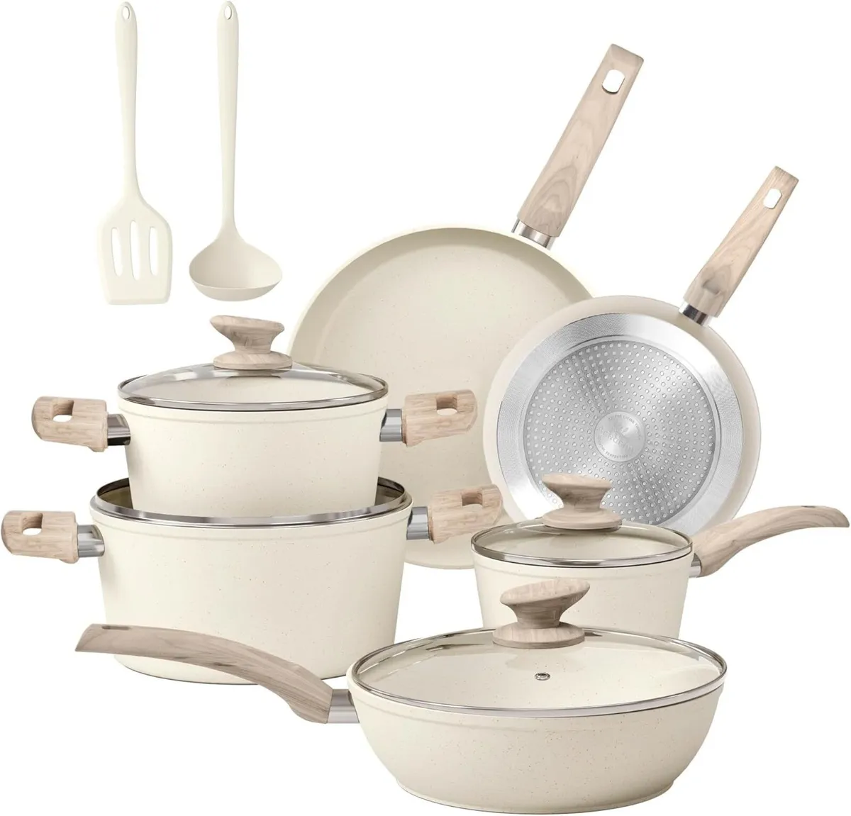 12 Pieces Nonstick Pots and Pans Set Cookware - Image 1