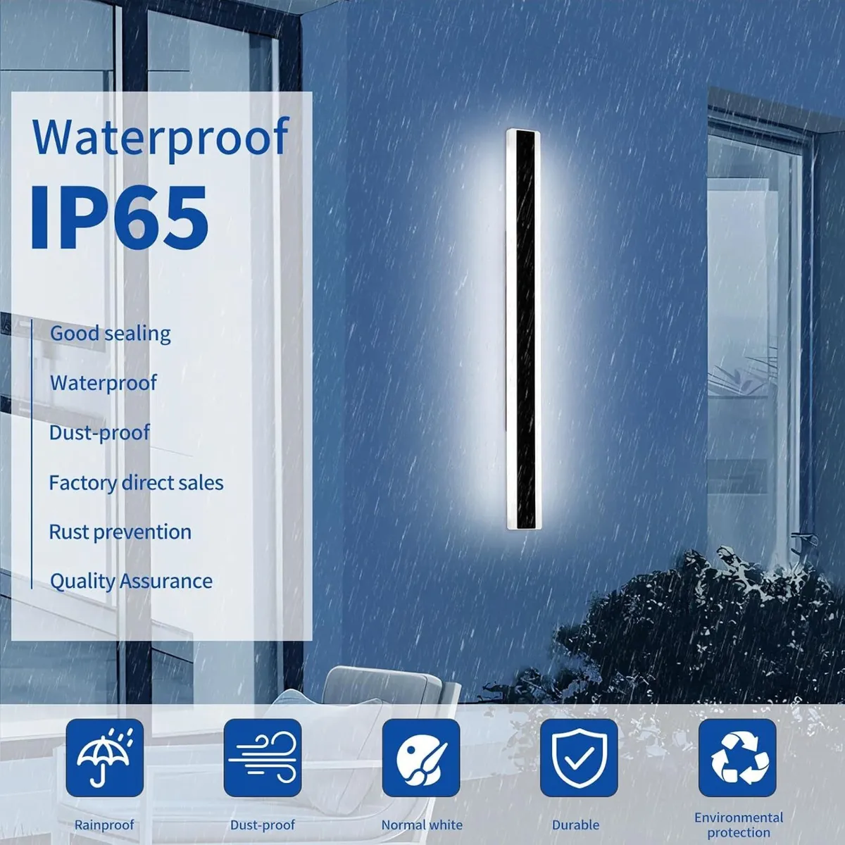 Modern LED Aluminium 120CM Wall Light - Image 4