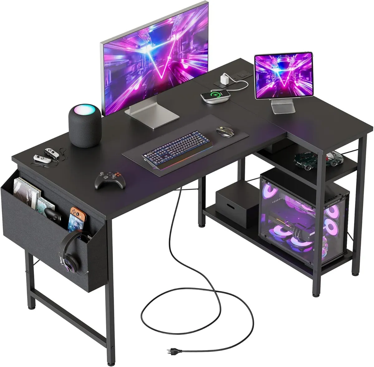 Corner Desk W. Power Outlets - Image 1