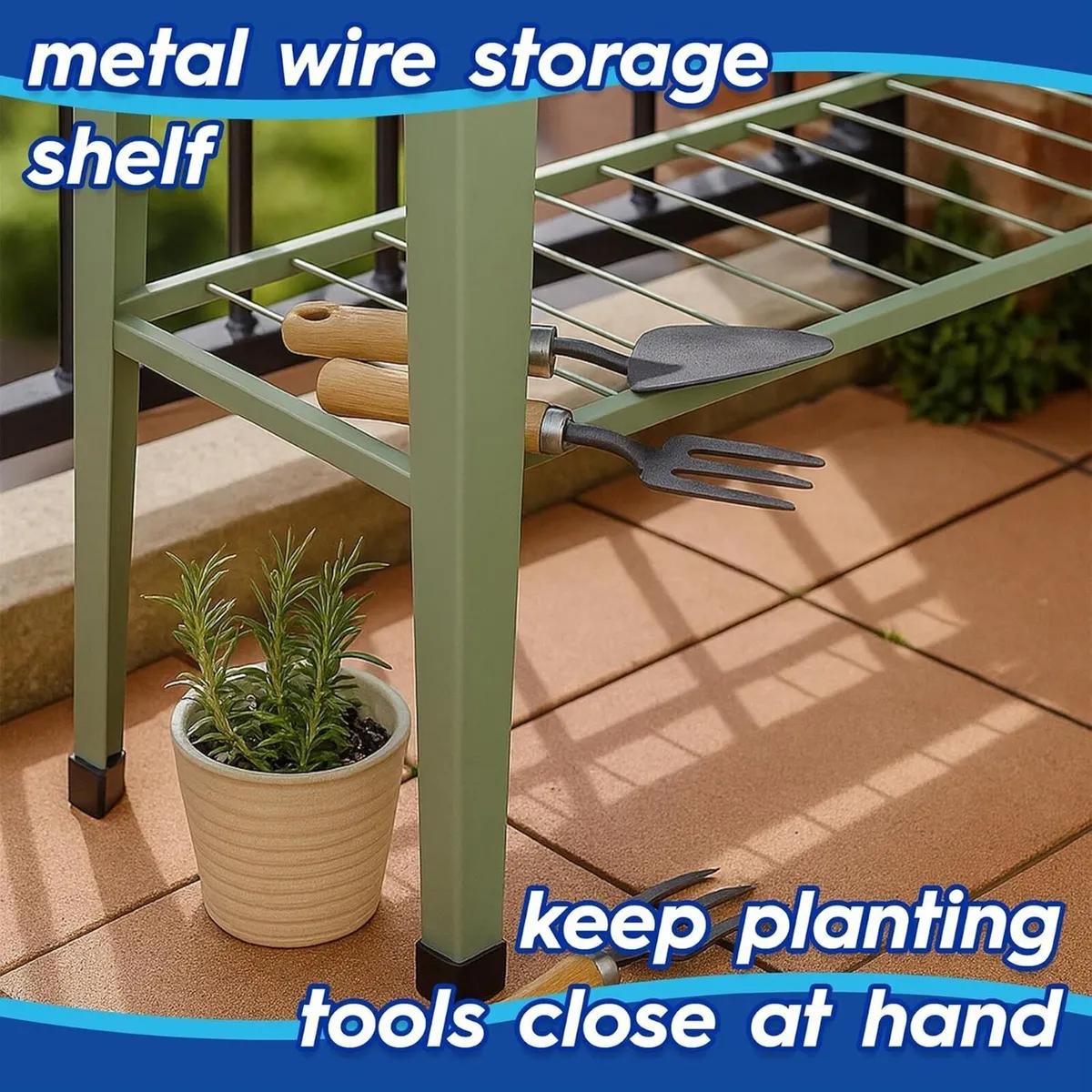 Elevated Raised Garden Beds with Legs Storage - Image 3