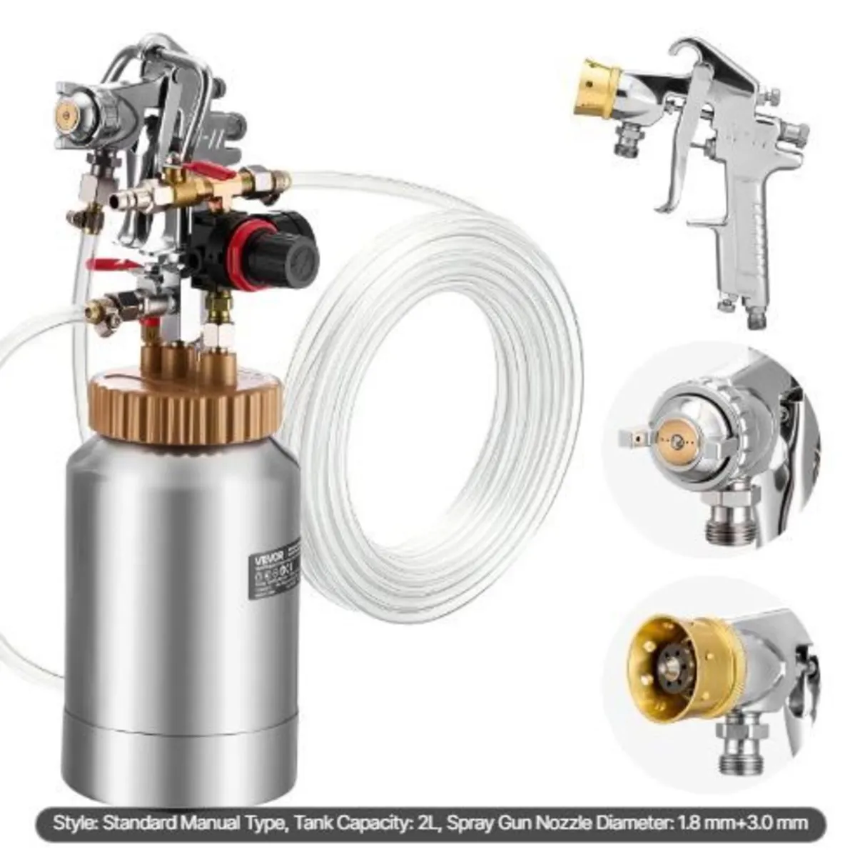 Spray Paint Pressure Pot, 2 L Pressure - Image 2