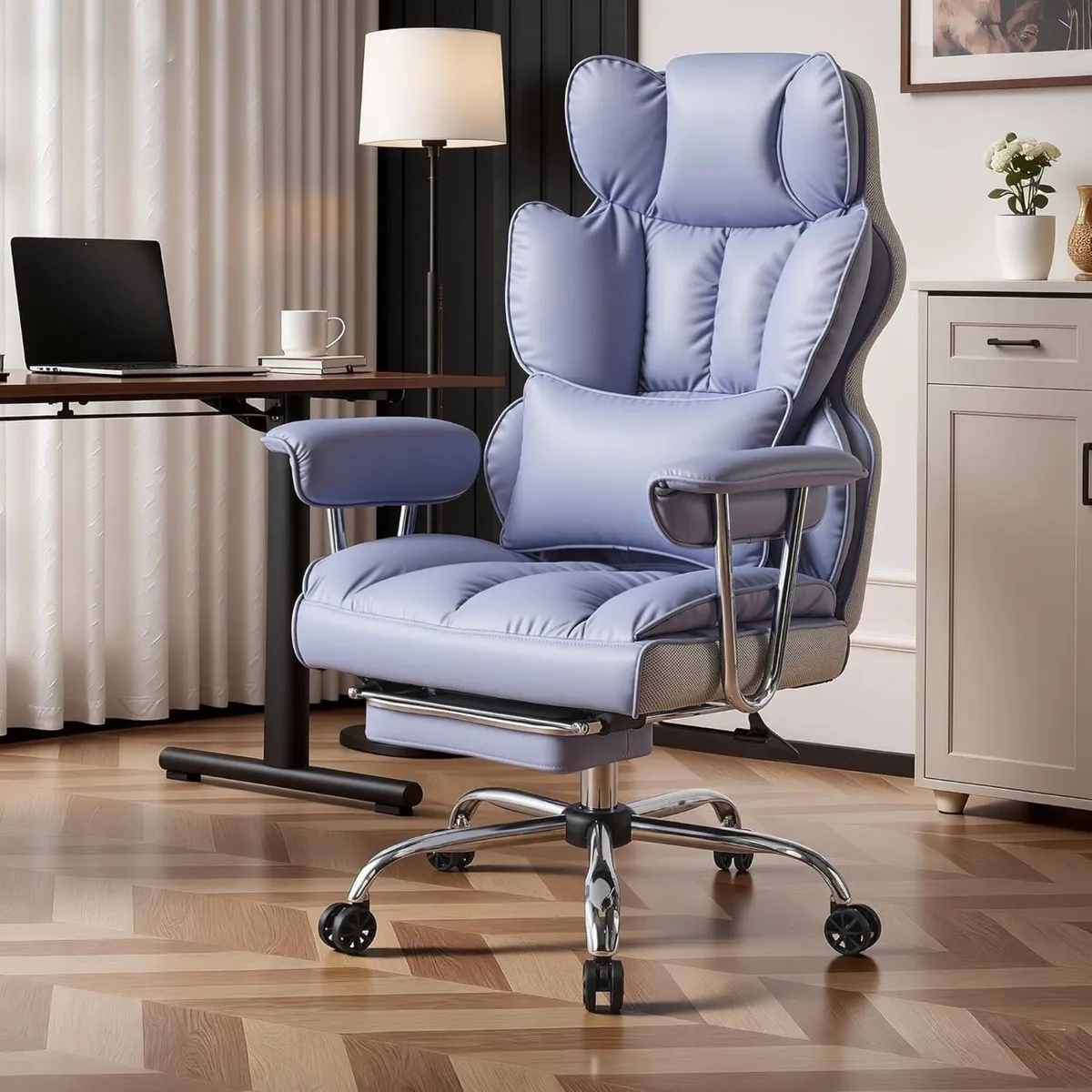 Desk Office Chair Big and Tall PU Leather - Image 1