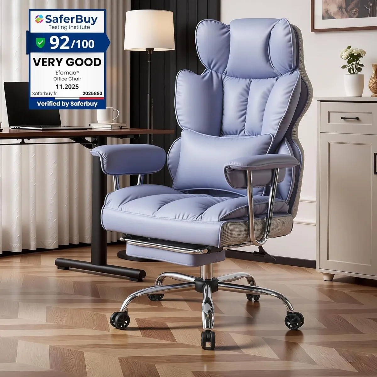 Desk Office Chair Big and Tall PU Leather - Image 3