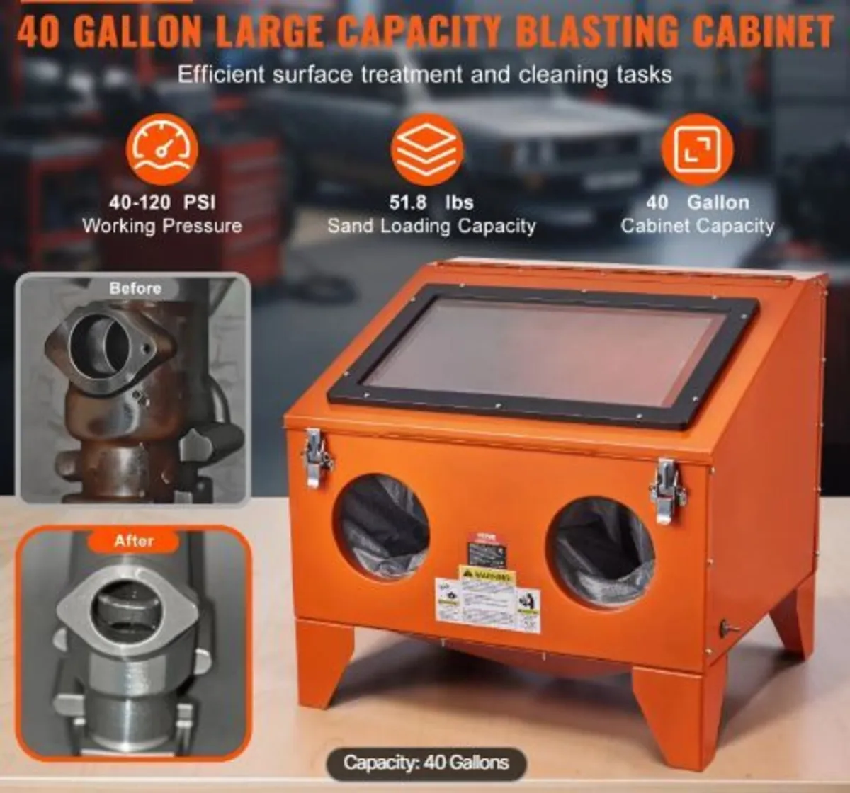 151.4 L Sandblasting Cabinet Benchtop Cabinet - Image 1