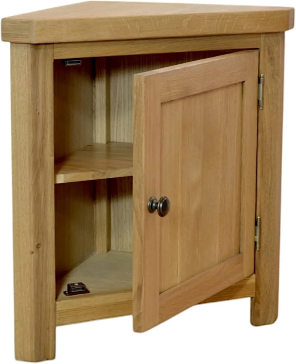 Grofurniture Painted Corner Cabinet Small Storage - Image 4