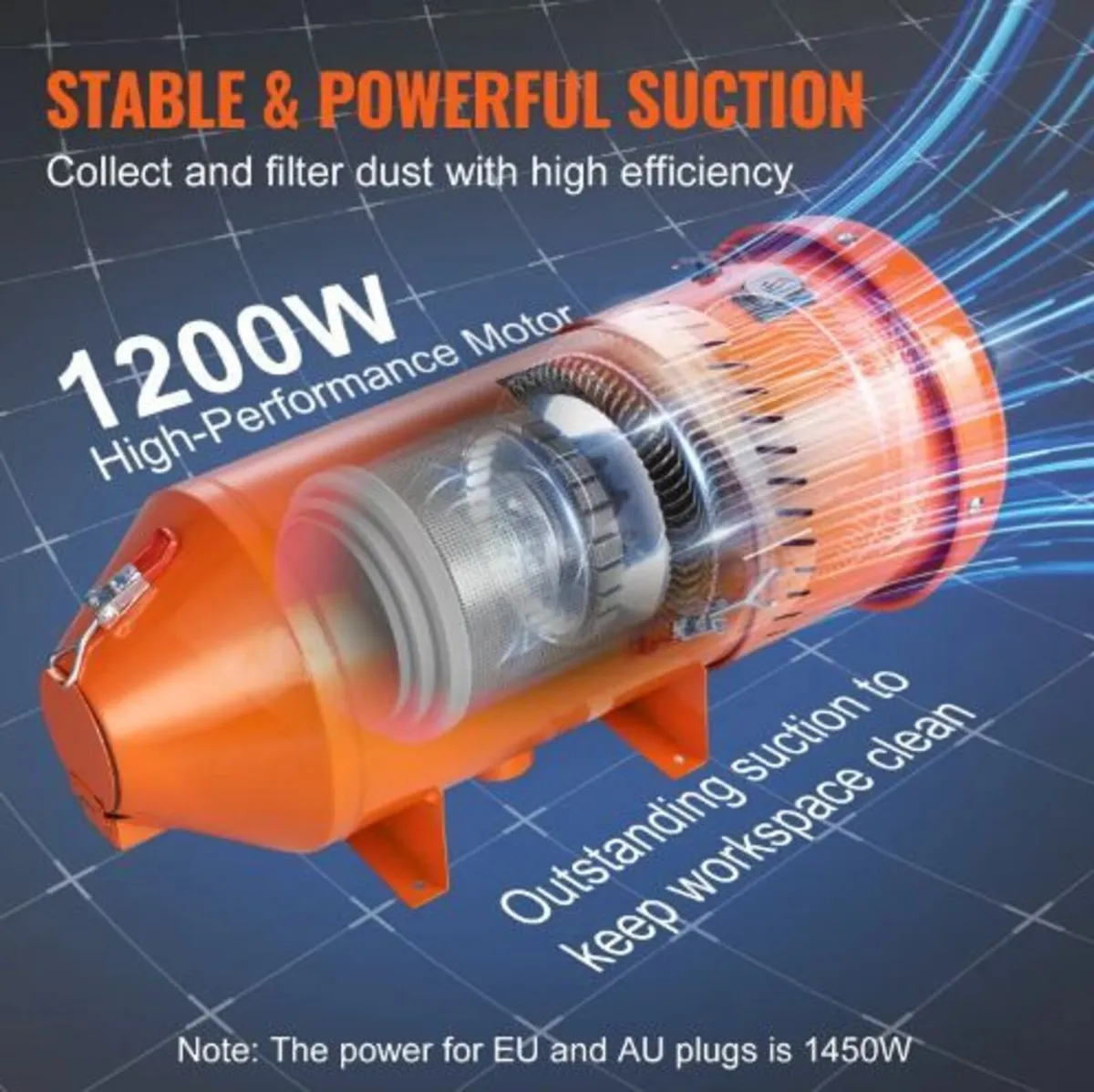 Dust Collection System: 1450W Dust Collector - Image 4