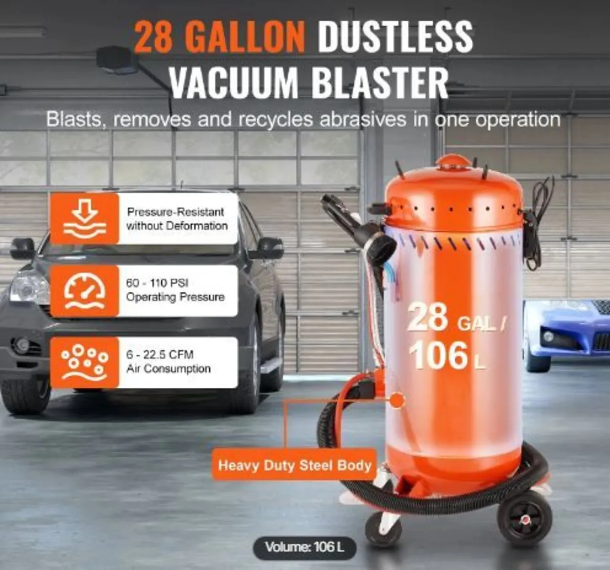 28 Gallon Vacuum Sand Blaster - Image 1