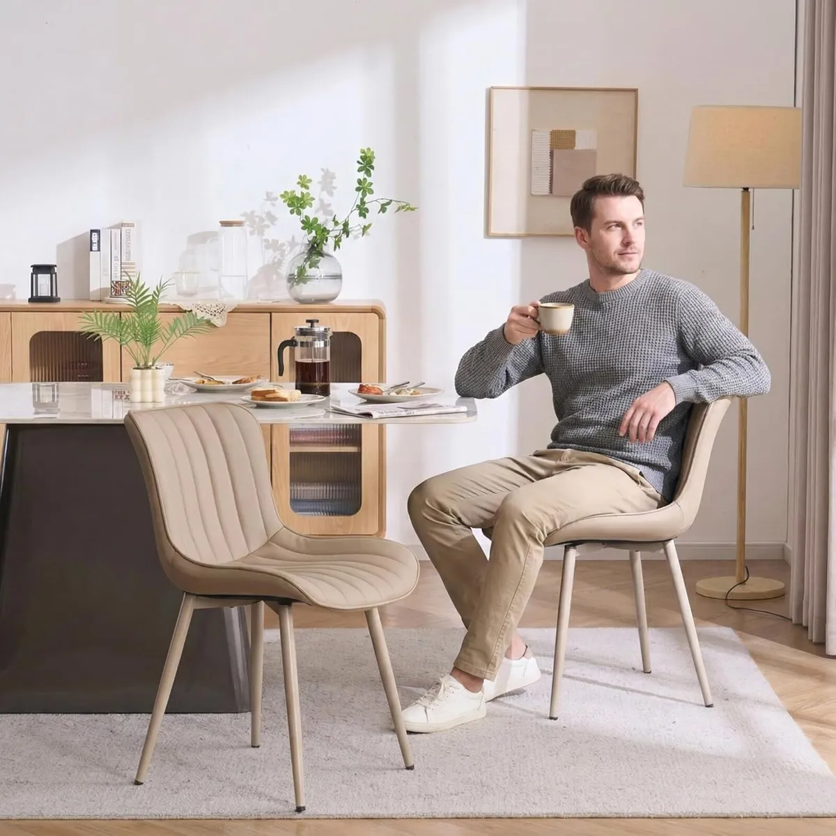 Dining Chairs Modern Kitchen Room (Set of 2) - Image 3