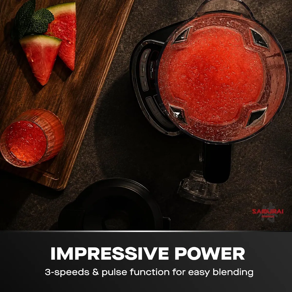 Samurai Power Blend Pro 1200W Jug Blender Ice - Image 4