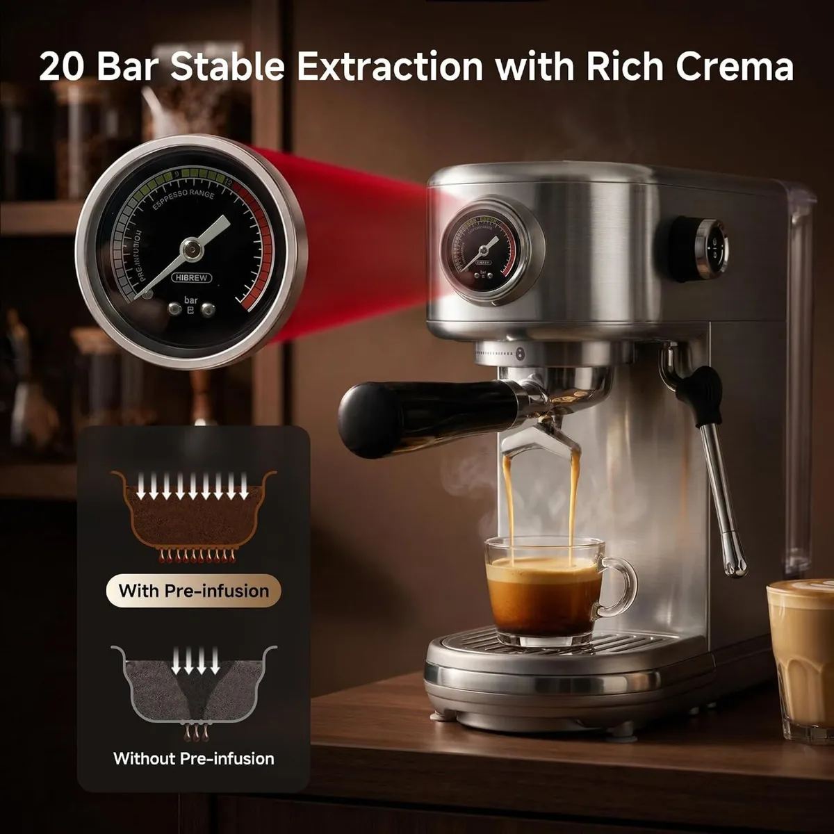 H10b Programmable Espresso Machine with LED - Image 4