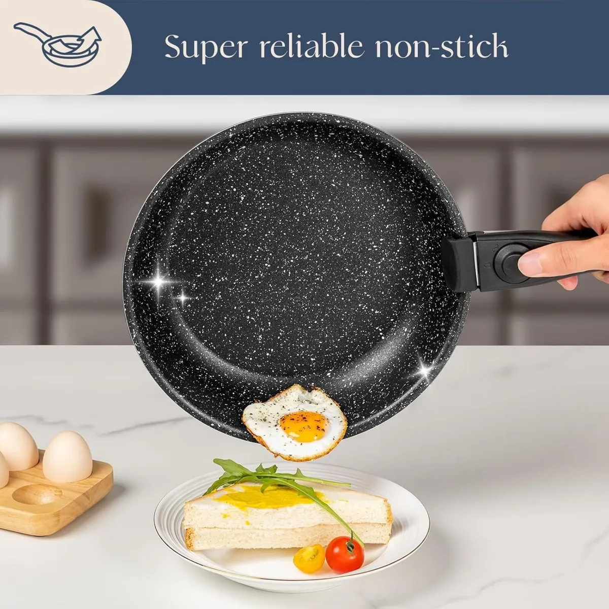 Non Stick Pots and Pans Set Induction Hob (17 - Image 4