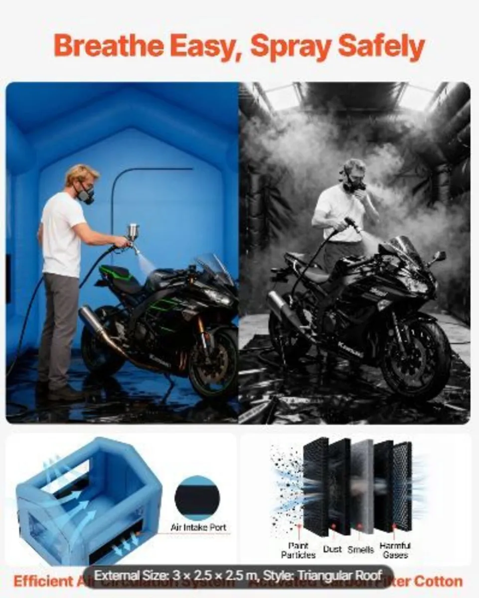 Inflatable Paint Booth, 3 x 2.5 x 2.5 m - Image 3