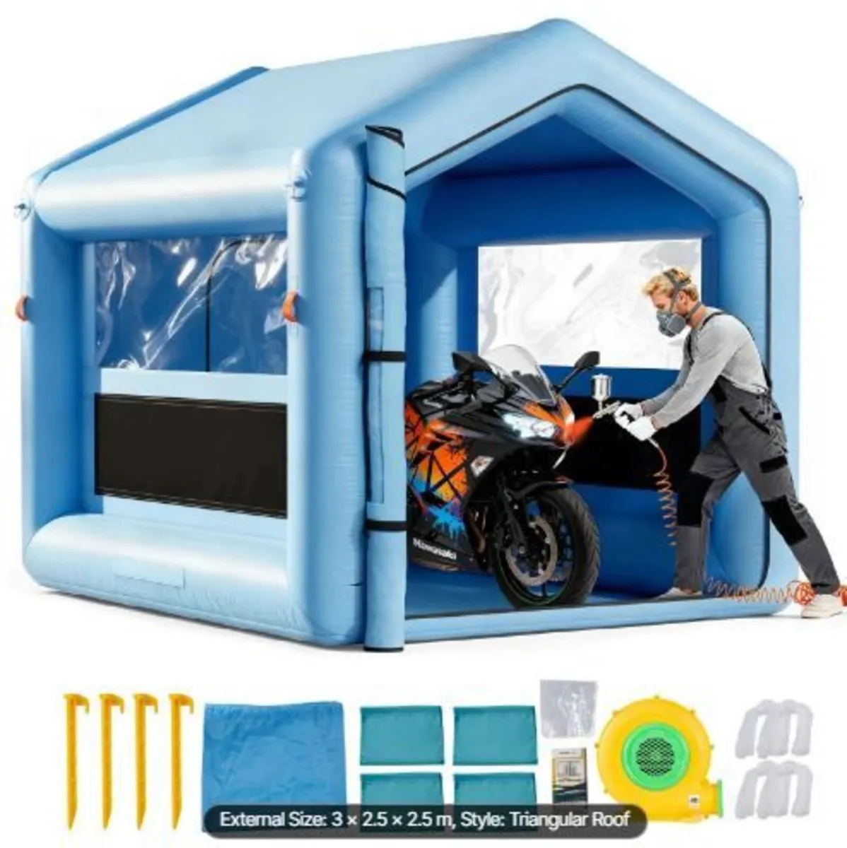 Inflatable Paint Booth, 3 x 2.5 x 2.5 m - Image 4