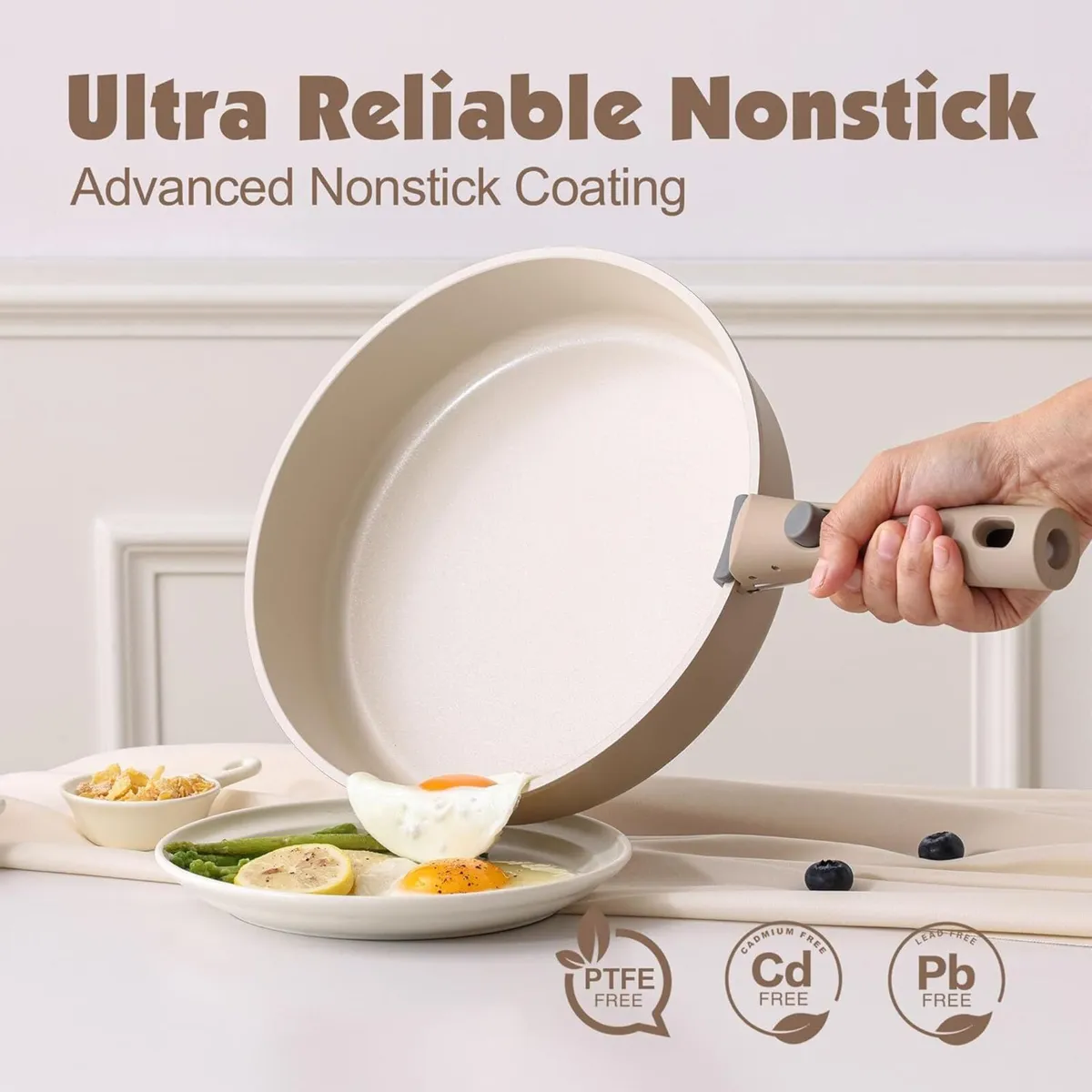 Ceramic Detachable Handle Pots and Pans Set - Image 4