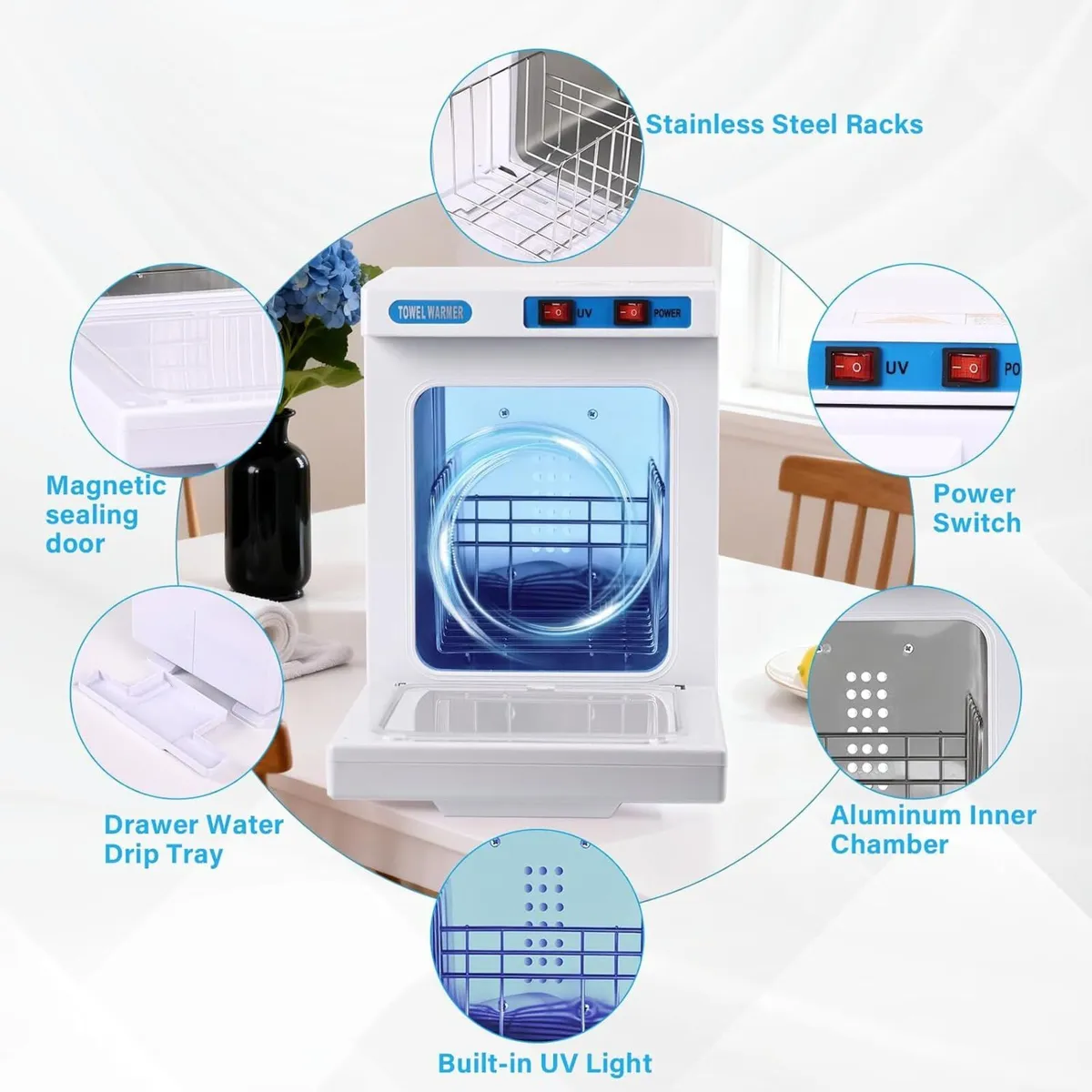 8L Hot Towel Warmer Cabinet 3 in 1 - Image 2