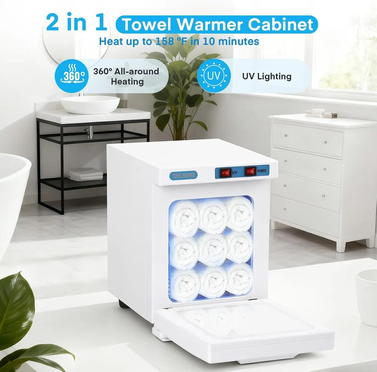 8L Hot Towel Warmer Cabinet 3 in 1 - Image 3