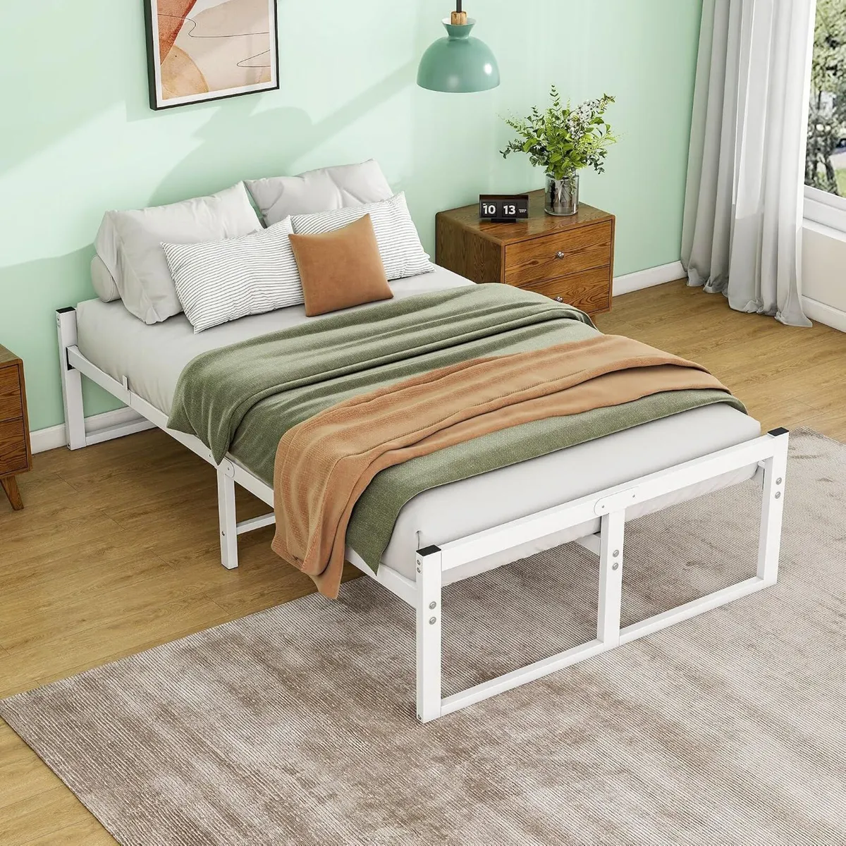 Bed Frame with Metal Slatted Base 32CM - Image 3