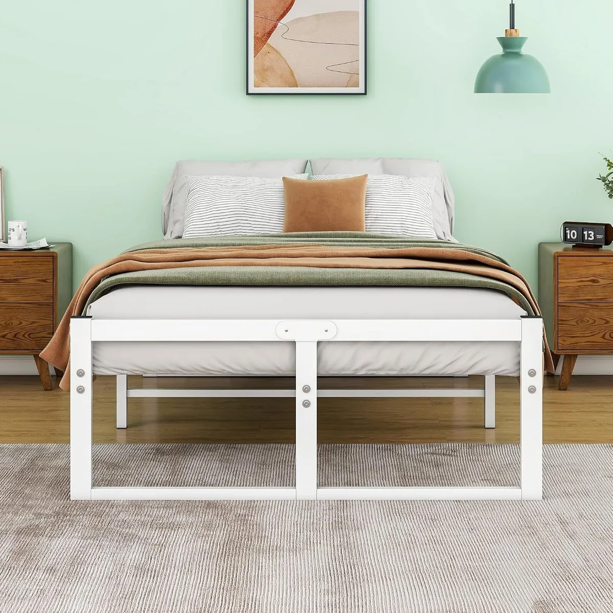Bed Frame with Metal Slatted Base 32CM - Image 4