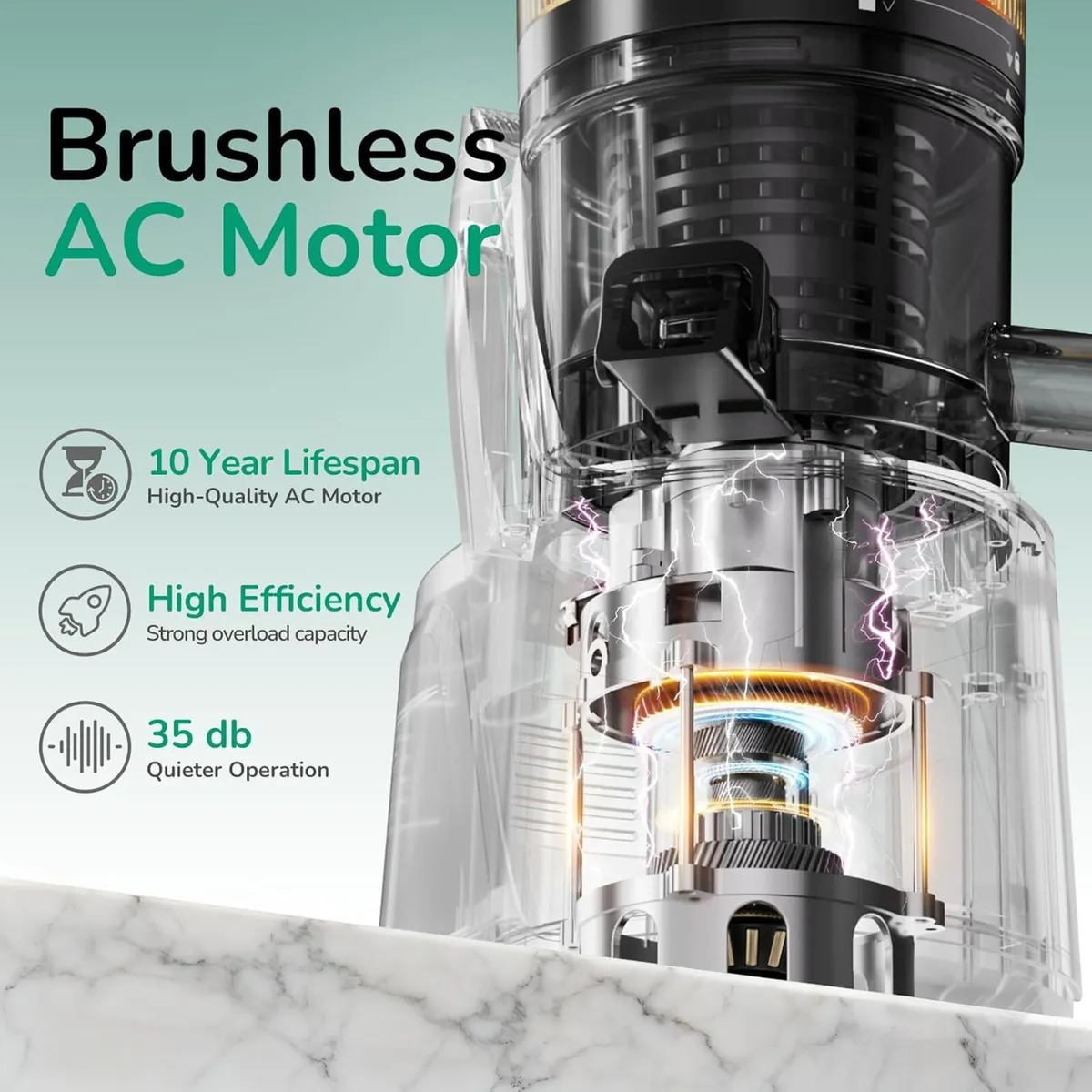 3-In-1 Cold Press Juicer Machines 150MM Feed Chute - Image 4
