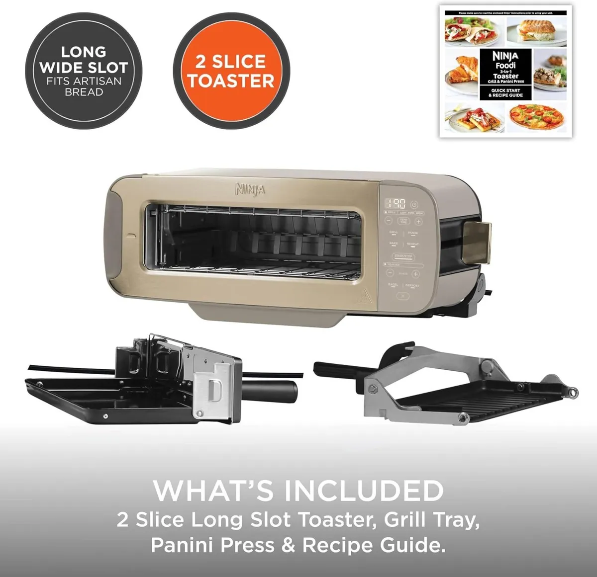 Foodi 3-In-1 Toaster Grill and Panini Press - Image 3