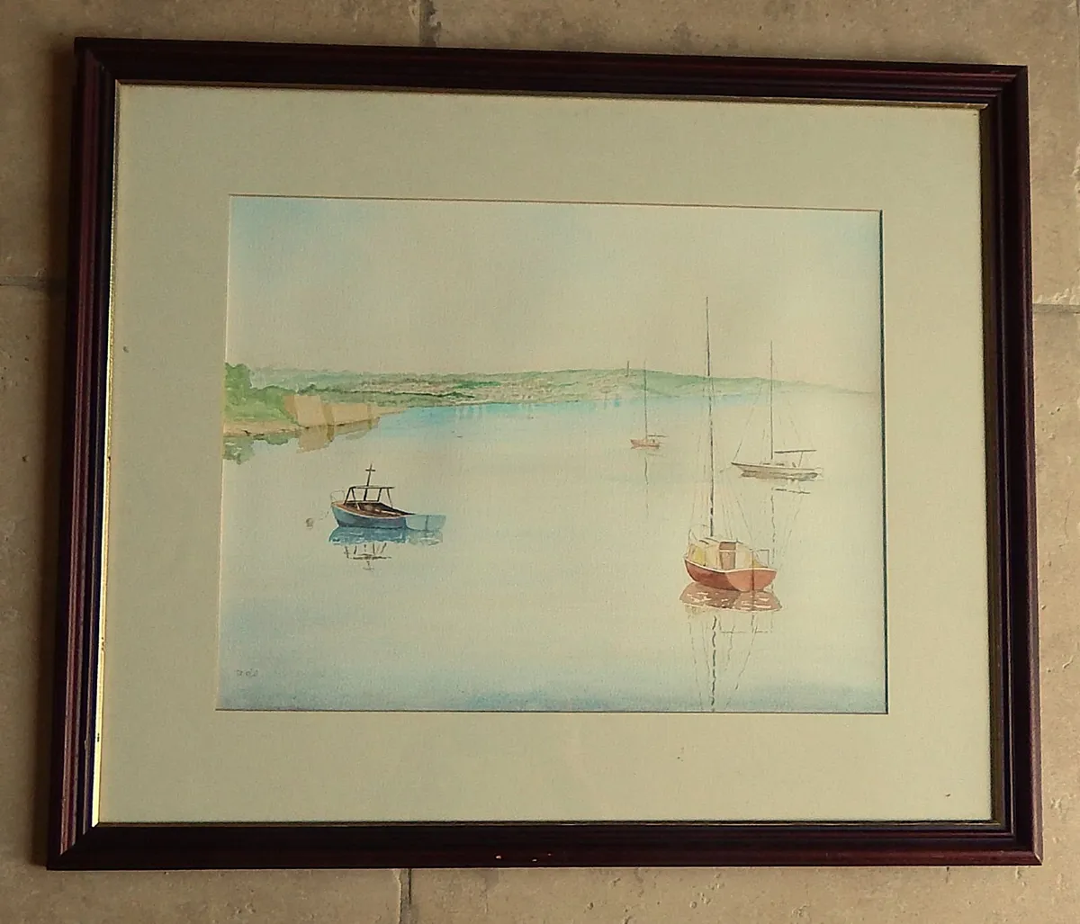 Large Signed Watercolour Painting - Image 1