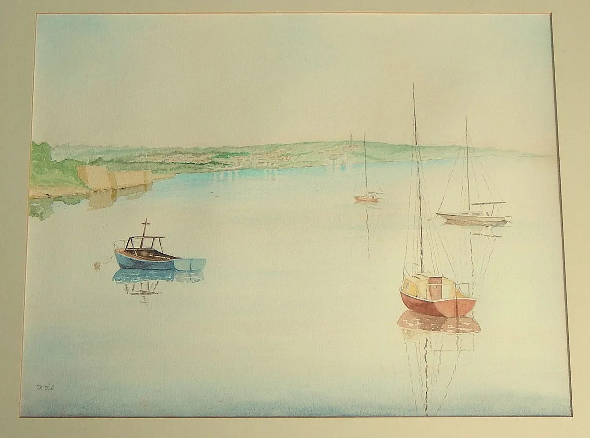Large Signed Watercolour Painting - Image 3