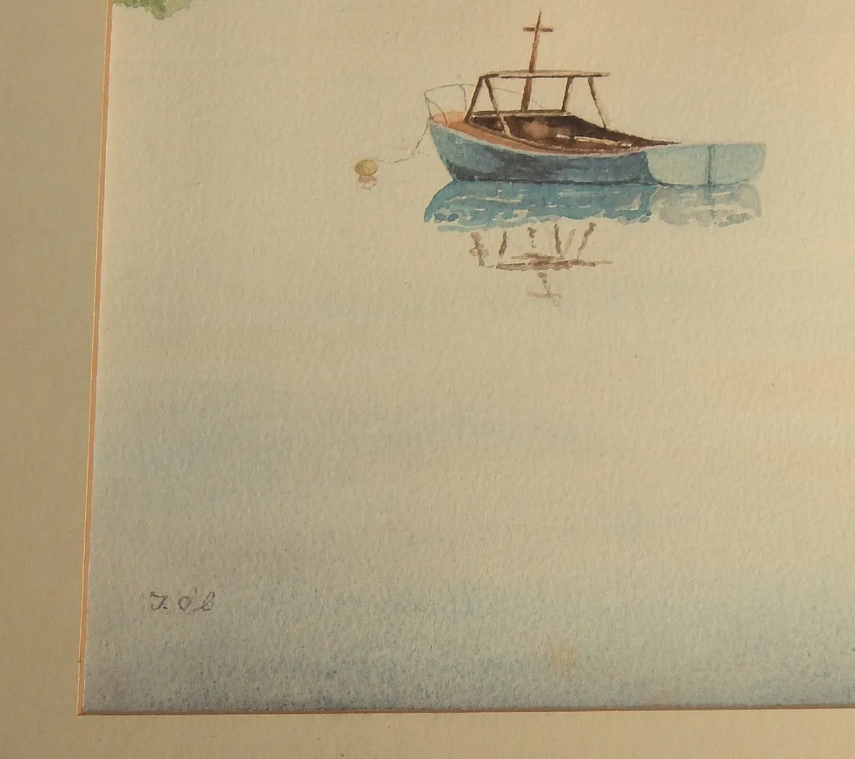 Large Signed Watercolour Painting - Image 2
