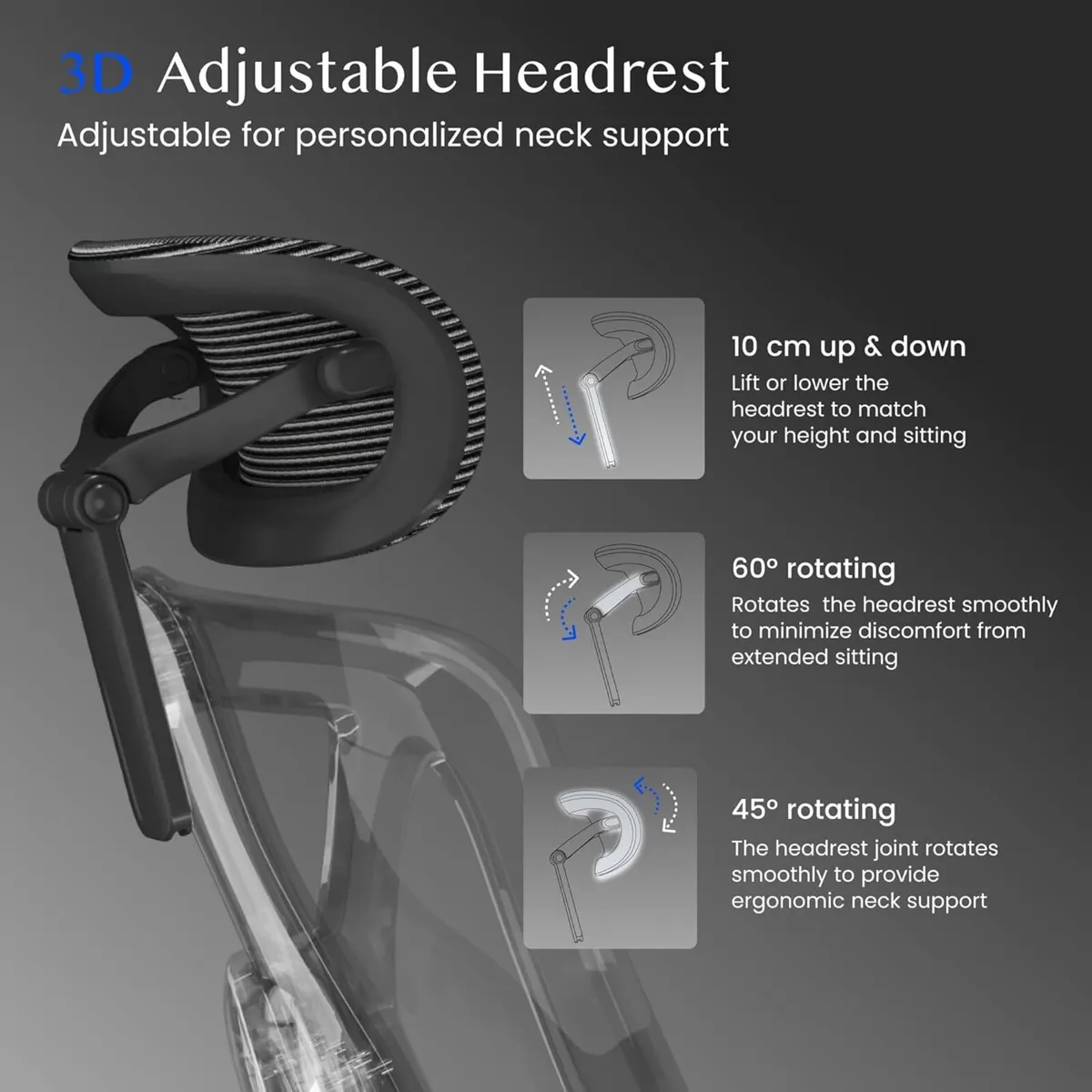 Ergonomic Office Chair Desk 3d Armrests Headrest - Image 3