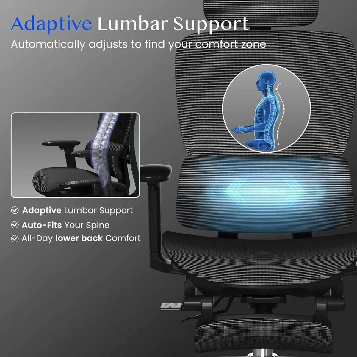 Ergonomic Office Chair Desk 3d Armrests Headrest - Image 4
