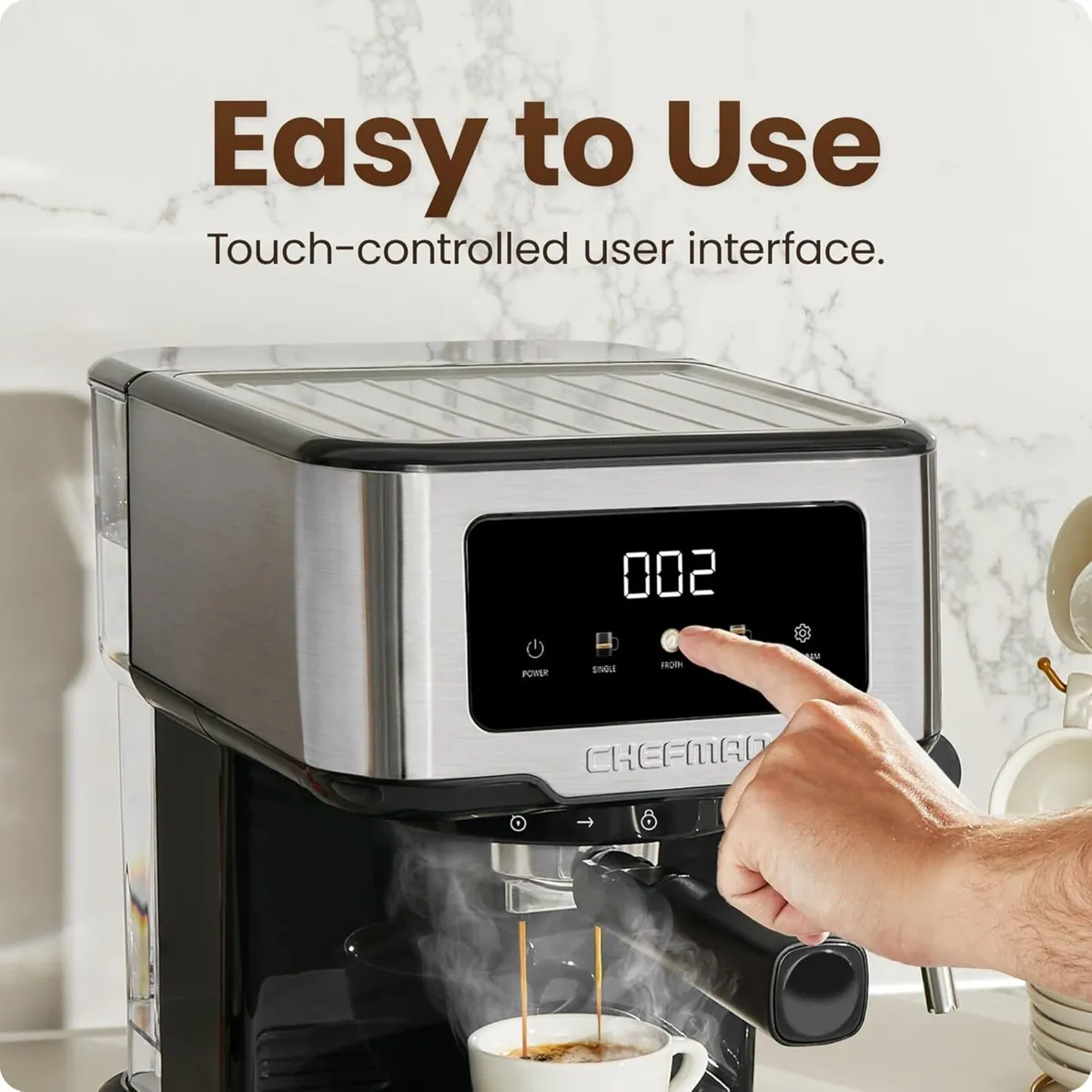 Craftbrew Espresso Machine 15-Bar Steam Wand - Image 4