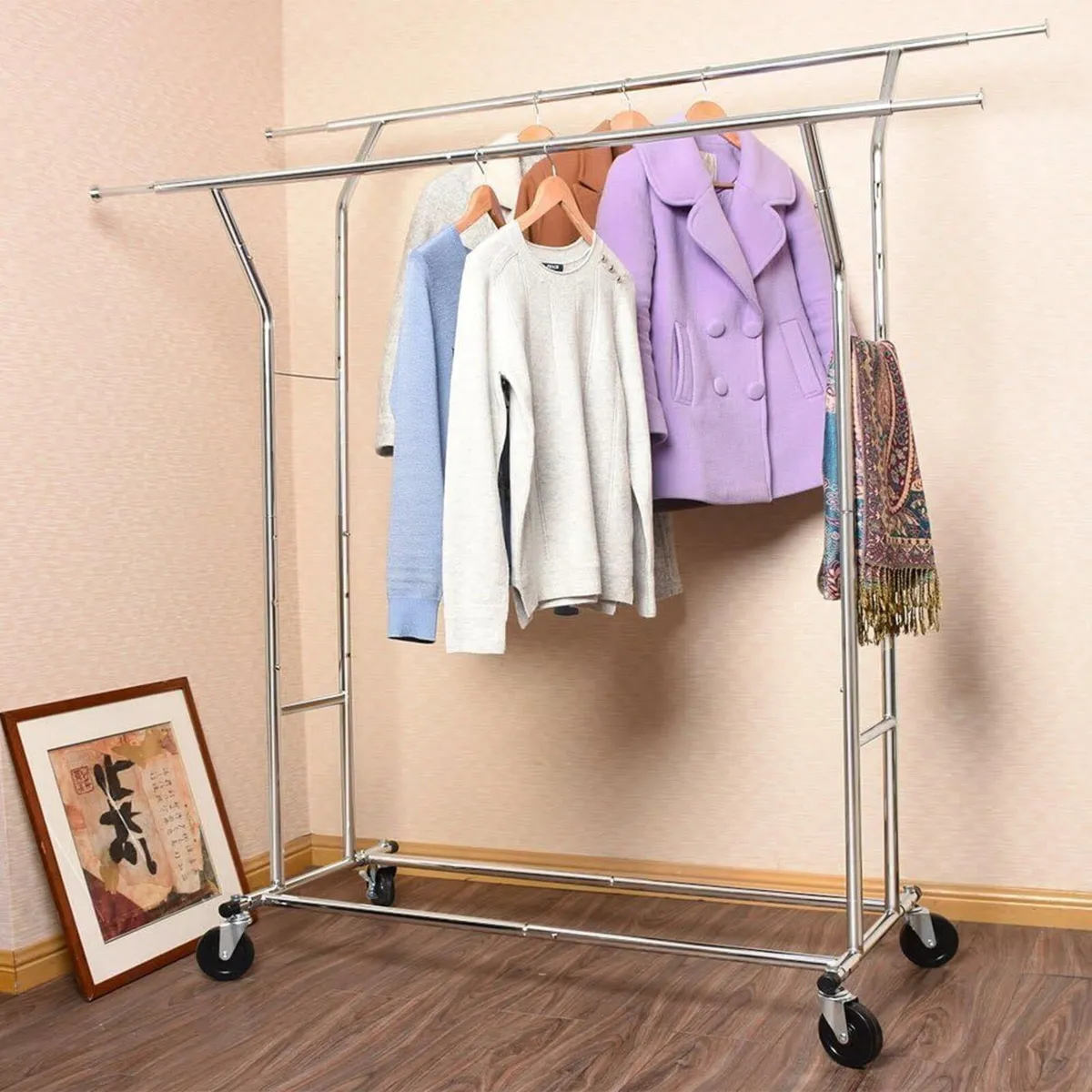 Heavy Duty Double Rail Clothes Rack with 160KG - Image 2