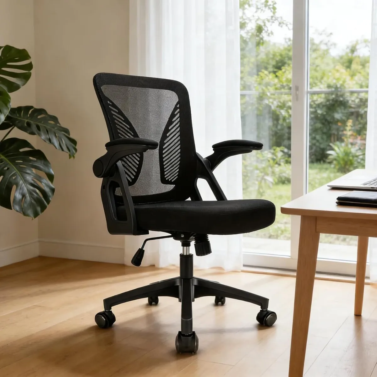 Ergonomic Office Chair Desk with Flip-Up Armrests - Image 2